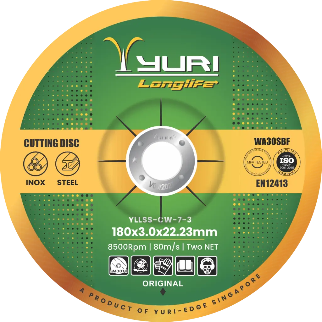 180X3.0X22.23MM ABRASIVE 2NET WITH PAPER CUTTING WHEEL 