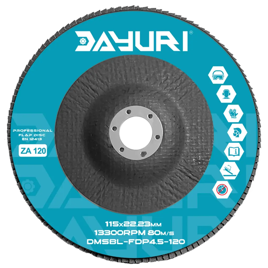 115X22.23MM P120 ABRASIVE FLAP DISC