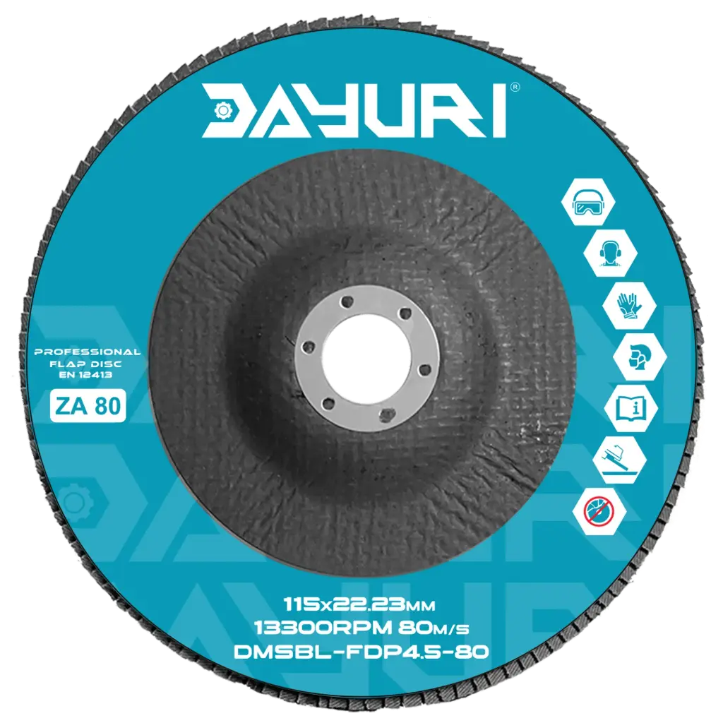 115X22.23 MM P80 ABRASIVE FLAP DISC
