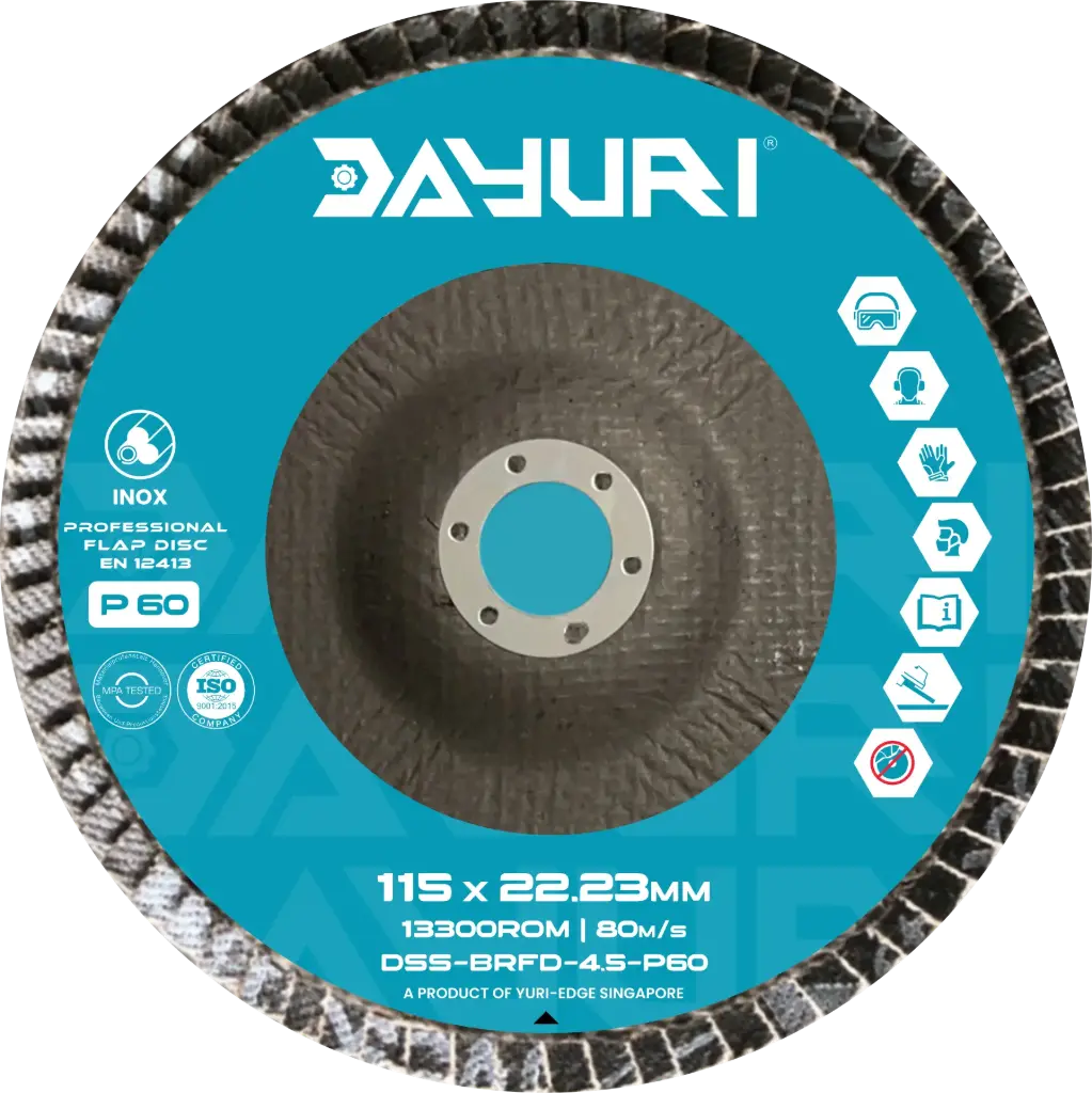 115X22.23MM P60 ABRASIVE FLAP DISC