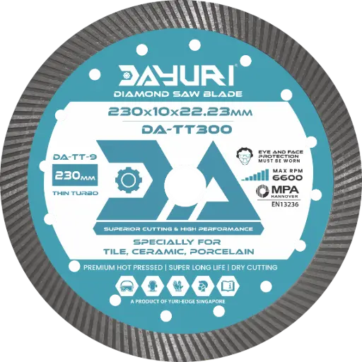 [DA-TT-9] 230X10X22.23MM THIN TURBO DIAMOND SAW BLADE DA-TT300