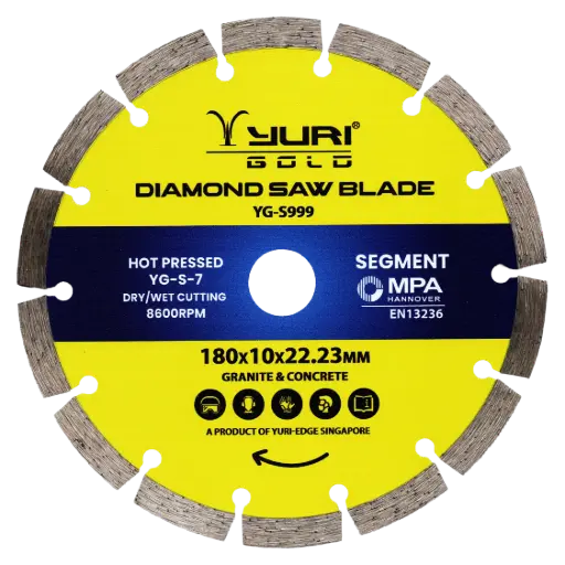 [YG-S-7] 180X10X22.23MM SEGMENT DIAMOND SAW BLADE YG-S999