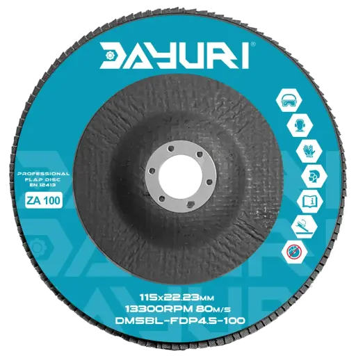 [DMSBL-FDP4.5-100] 115X22.23MM P100 ABRASIVE FLAP DISC