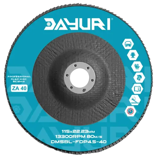 [DMSBL-FDP4.5-40] 115X22.23MM P40 ABRASIVE FLAP DISC