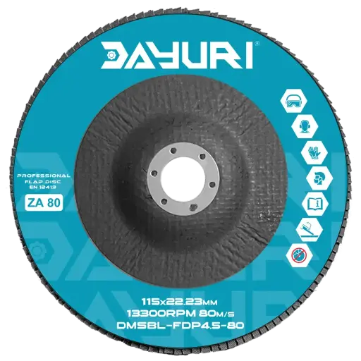 [DMSBL-FDP4.5-80] 115X22.23 MM P80 ABRASIVE FLAP DISC