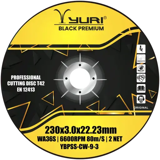 [YBPSS-CW-9-3] 230X3X22.23MM ABRASIVE CUTTING WHEEL